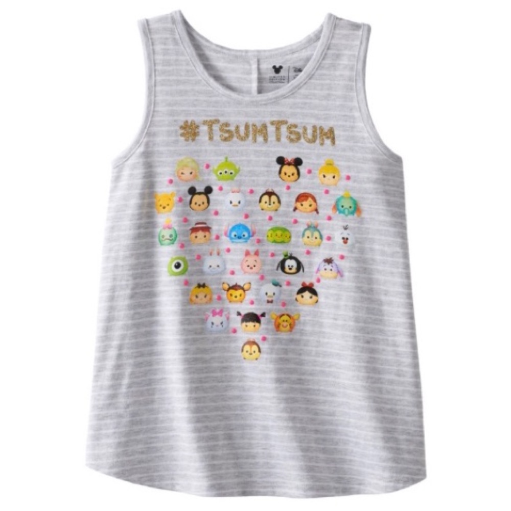 Disney's Tusm Tsum Hashtag Stripe Swing Tank